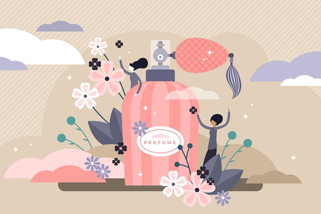 Start your Own Private Label Perfume Line 4 a creative illustration of a perfume development process